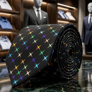 Design der geometrischen Stars des Retro-Mid-Centu Krawatte