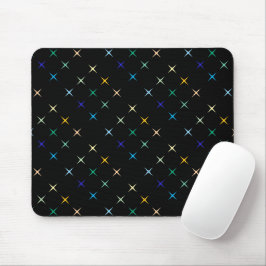 Design der geometrischen Stars des Retro-Mid-Centu Mousepad
