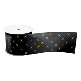 Design der geometrischen Stars des Retro-Mid-Centu Satinband