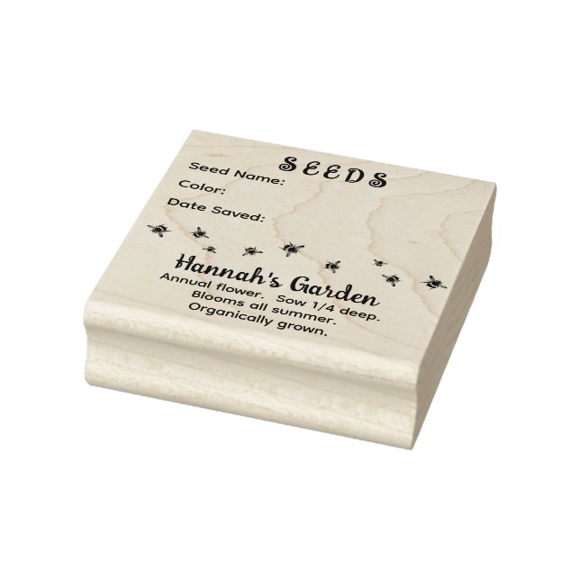 Design der Gerettet Saatbienen Gummistempel (Stempel)