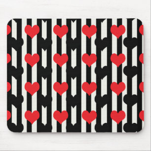 Design der gestrichenen roten Liebe Herzmuster Mousepad