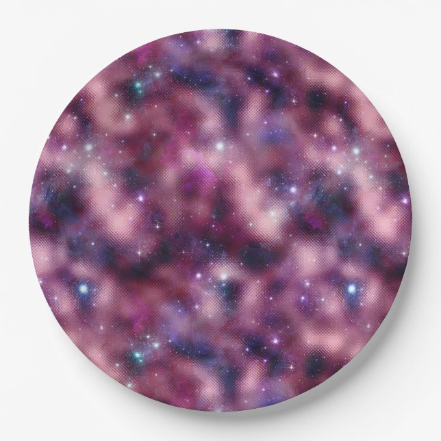 Design der glänzenden Galaxy-Serie 12 Pappteller (Vorderseite)