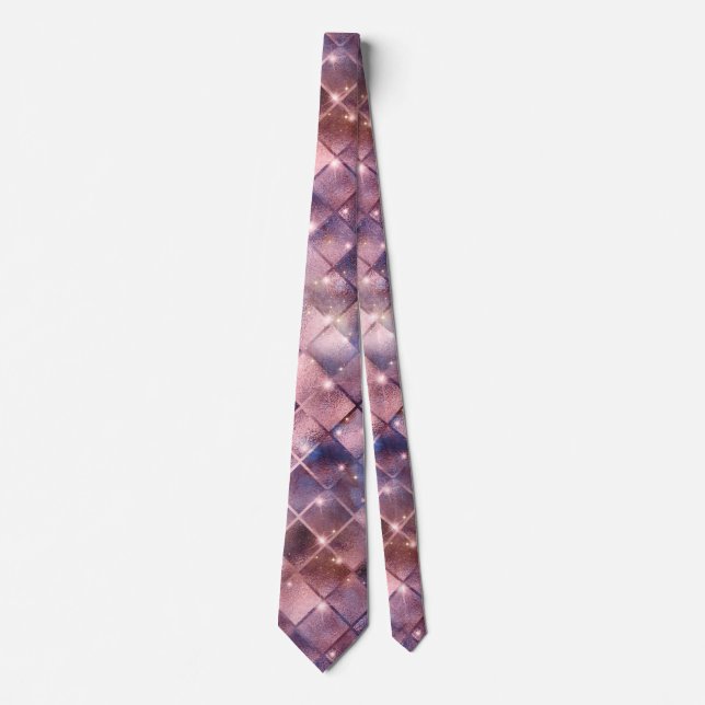 Design der glänzenden Galaxy-Serie 4 Krawatte (Vorderseite)