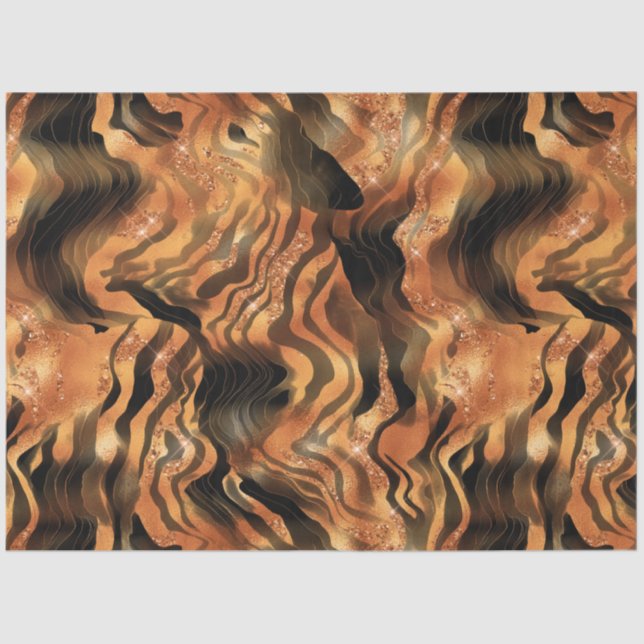 Design der Glitzer Tiger Serie #7 Seidenpapier (Vorderseite)