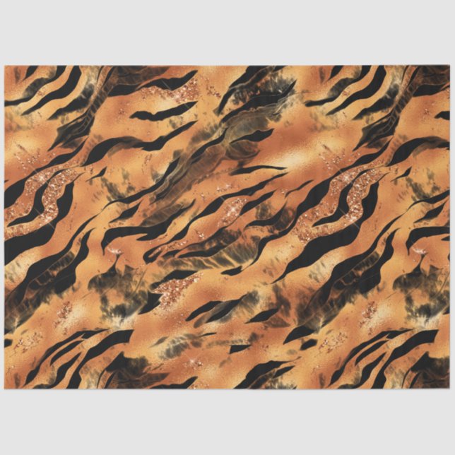 Design der Glitzer Tiger Serie #9 Seidenpapier (Vorderseite)