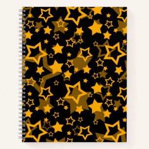 Design der Golden Stars Glitzer Notizbuch