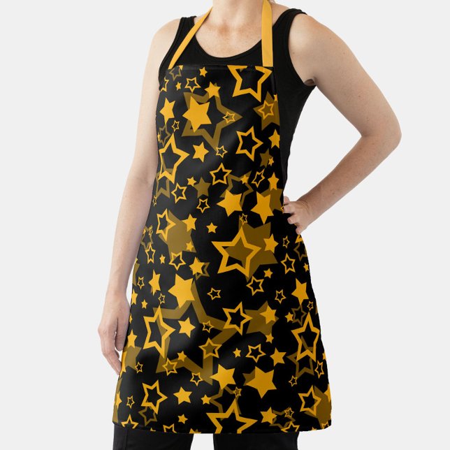 Design der Golden Stars Glitzer Schürze (Von Creator hochgeladen)