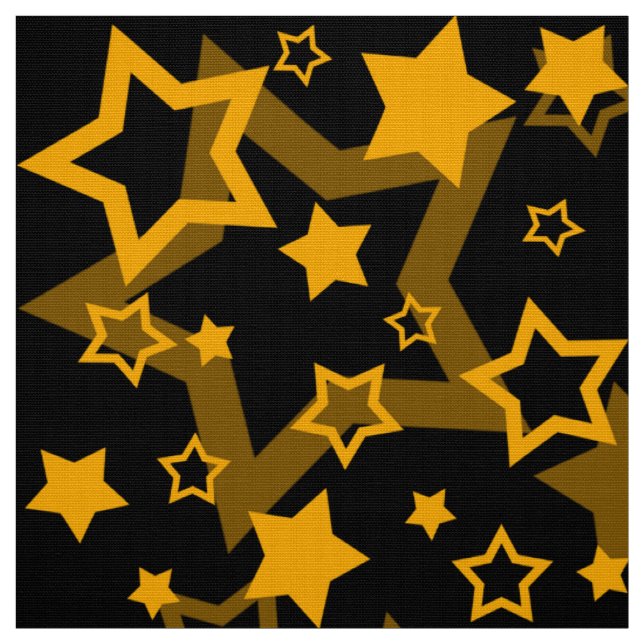 Design der Golden Stars Glitzer Stoff (Muster)
