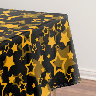 Design der Golden Stars Glitzer Tischdecke