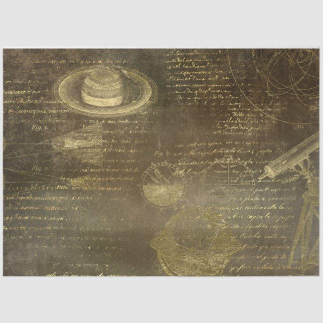 Design der goldenen Galileo-Serie 15 Seidenpapier (Vorderseite)