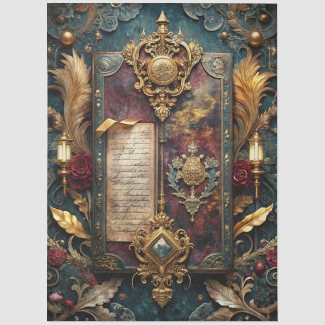 Design der Gothic Junk Journal-Serie 17 Seidenpapier (Vorderseite)