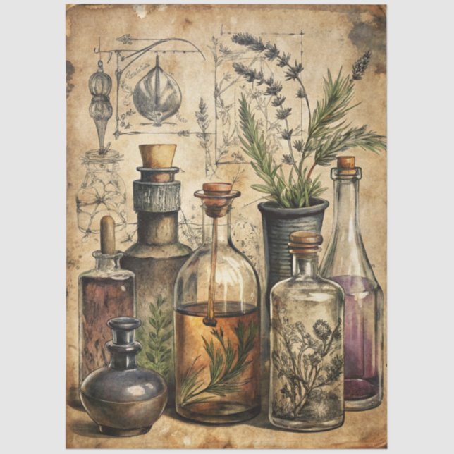 Design der Gothic Junk Journal-Serie 22 Seidenpapier (Vorderseite)