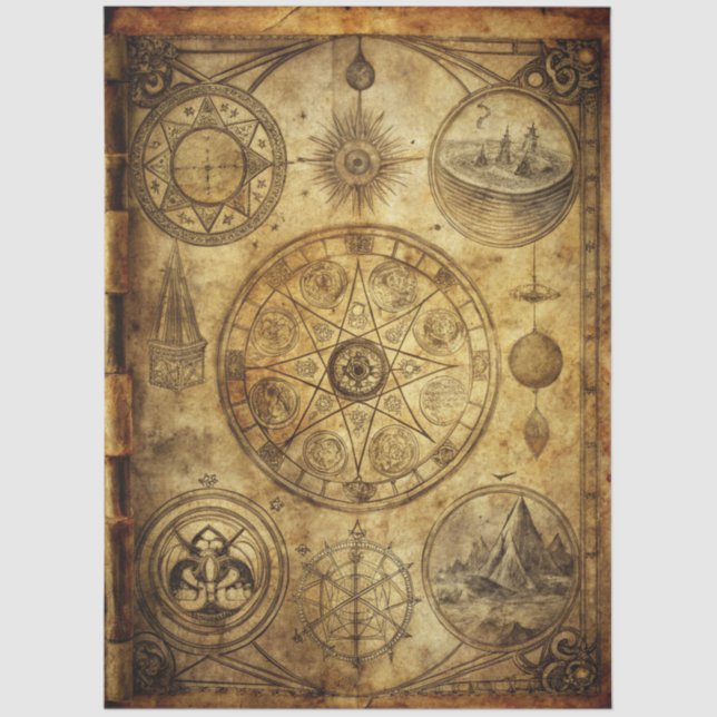 Design der "Gothic Junk Journal Series 23 Seidenpapier (Vorderseite)