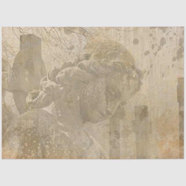 Design der gotischen Engel-Serie 3 Seidenpapier (Vorderseite)