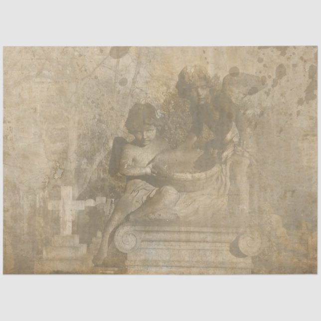 Design der gotischen Engel-Serie 6 Seidenpapier (Vorderseite)