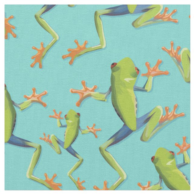 Design der Grünbaum-Frog-Muster Stoff (Nahaufnahme)
