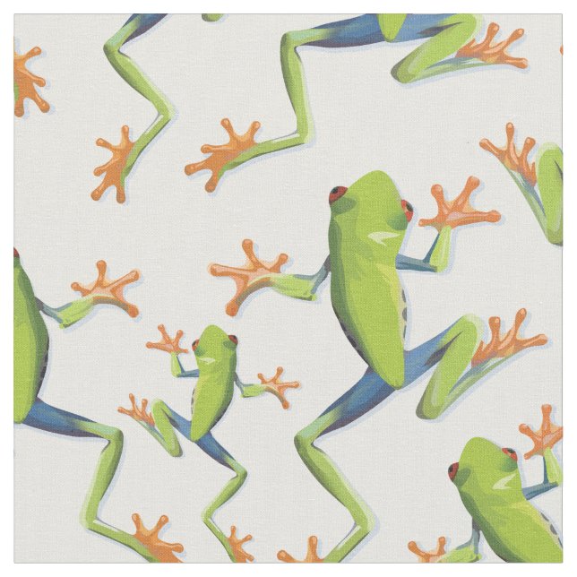 Design der Grünbaum-Frog-Muster Stoff (Nahaufnahme)