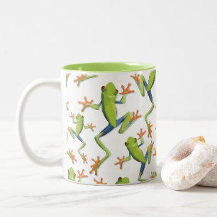 Design der Grünbaum-Frog-Muster Zweifarbige Tasse