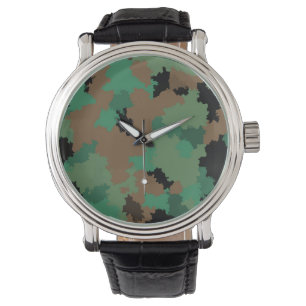 Design der grünen Armee Dschungel-Camouflage Armbanduhr