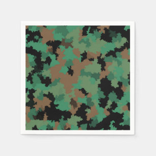 Design der grünen Armee Dschungel-Camouflage Serviette