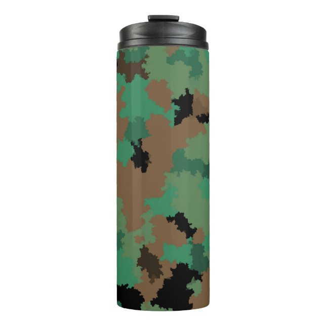 Design der grünen Armee Dschungel-Camouflage Thermosbecher (Vorderseite)