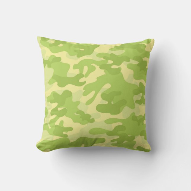 Design der grünen Camouflage Kissen (Vorderseite)