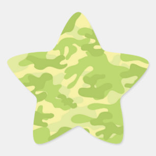Design der grünen Camouflage Stern-Aufkleber