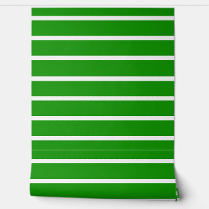 Design der grünen und weißen Streifen Tapete