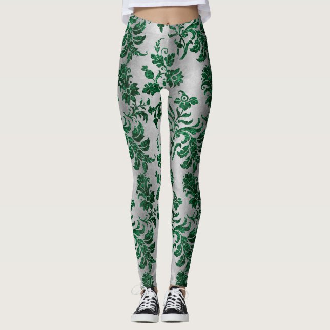 Design der grünen Velours-Serie 5 Leggings (Vorderseite)