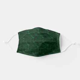 Design der grünen Wirbelkreise Mund-Nasen-Maske Aus Stoff