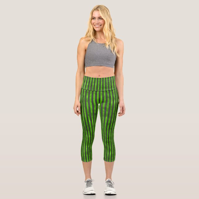 Design der Grünhäute und Sonnenblumen 11 Capri Leggings (Vorderseite)