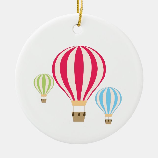 Design der Heißluftballons Keramik Ornament (Vorne)