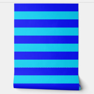Design der hellblauen und dunkelblauen Streifen Tapete