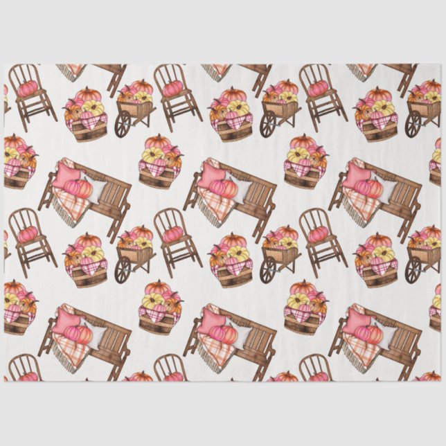 Design der Herbst-Erntedank-Serie 22 Seidenpapier (Vorderseite)