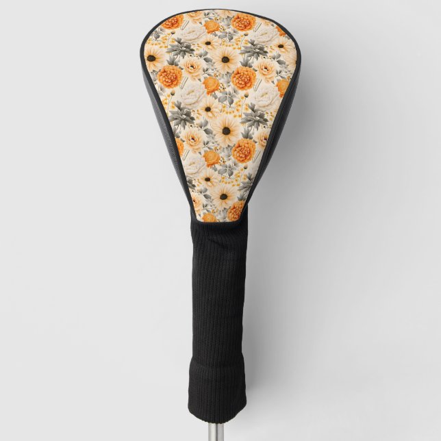 Design der Herbstflorreihe 1 Golf Headcover (Vorderseite)