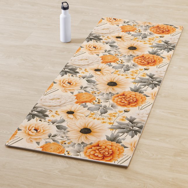 Design der Herbstflorreihe 1 Yogamatte (Beispiel)