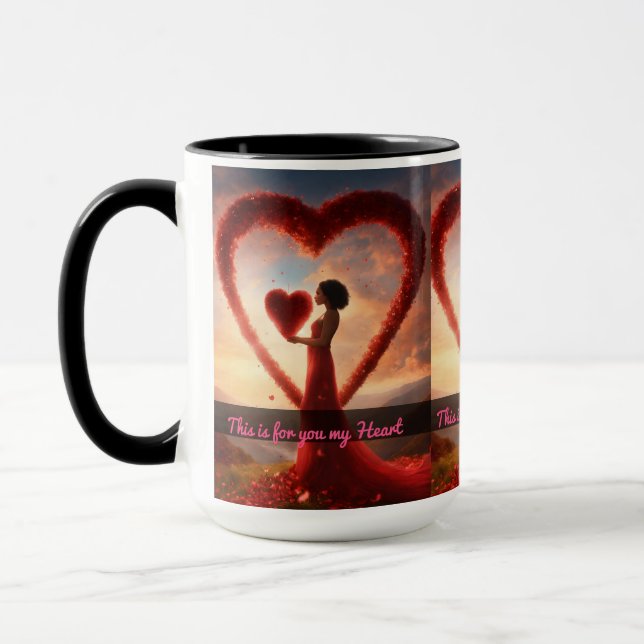 "Design der herzerwärmenden Tasse-Liebe: Perfektes Tasse (Links)