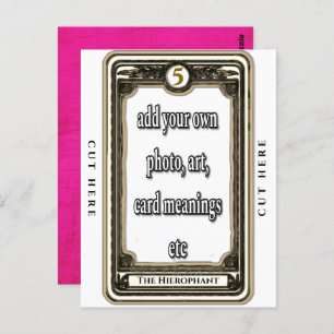 Design der Hierophant-Tarot-Karte Postkarte