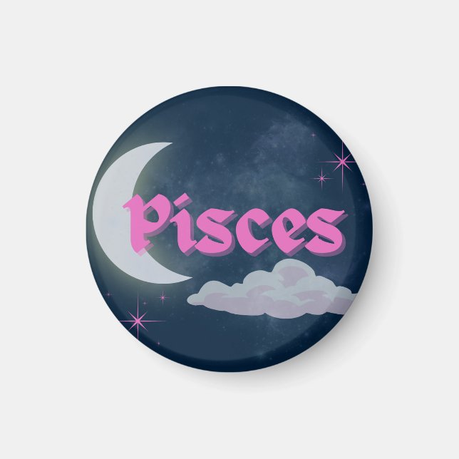 Design der Himmelsästhesie Moon Cloud Stars Magnet (Vorne)