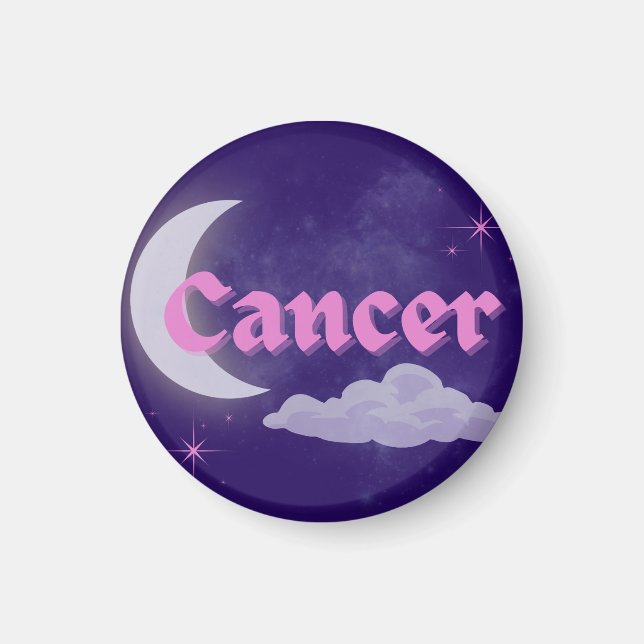 Design der Himmelsästhetischen Mondwolkenstars Magnet (Vorne)