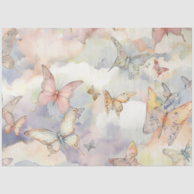 Design der Himmlischen Schmetterlingsserie 9 Seidenpapier (Vorderseite)