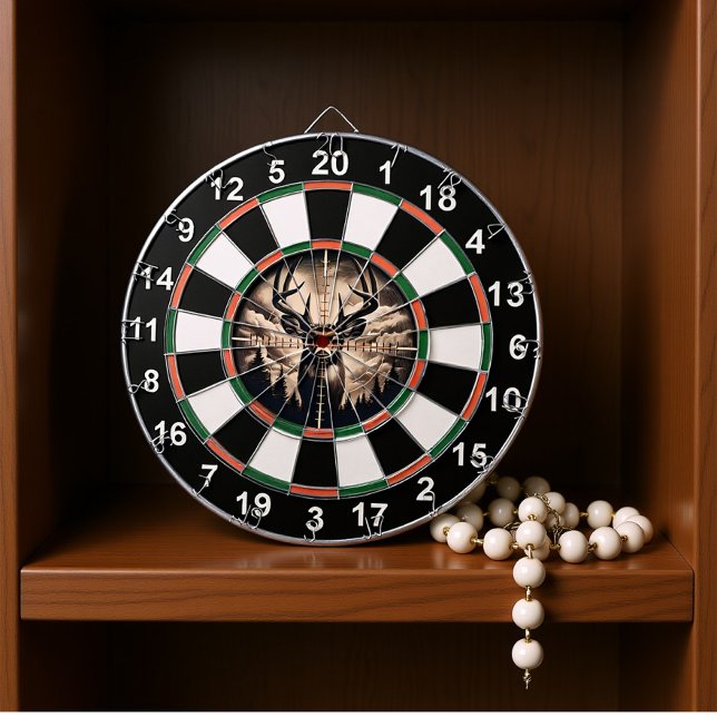 Design der Hirsch- und Waldobjekte Dartscheibe (Von Creator hochgeladen)