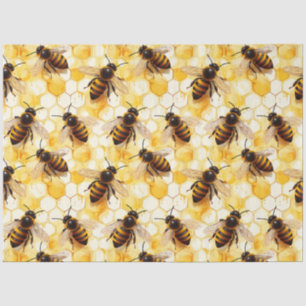 Design der Honeycomb-Bienenreihe 10 Seidenpapier