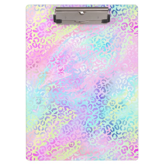 Design der iridescent Leopard-Serie 10 Klemmbrett (Vorderseite)
