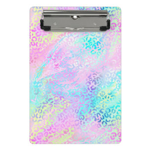 Design der iridescent Leopard-Serie 10 Mini Klemmbrett
