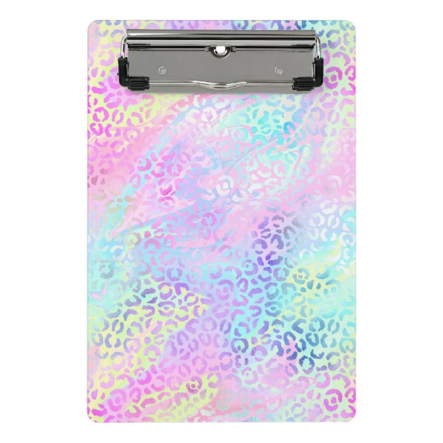 Design der iridescent Leopard-Serie 10 Mini Klemmbrett (Vorderseite)