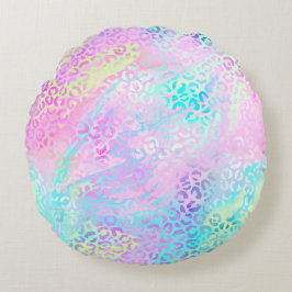 Design der iridescent Leopard-Serie 10 Rundes Kissen
