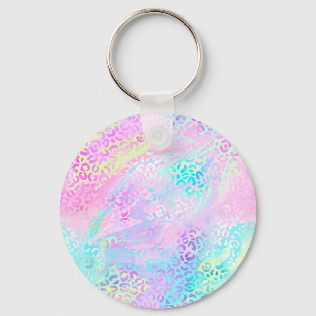 Design der iridescent Leopard-Serie 10 Schlüsselanhänger (Vorderseite)