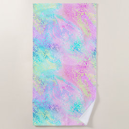 Design der iridescent Leopard-Serie 10 Strandtuch