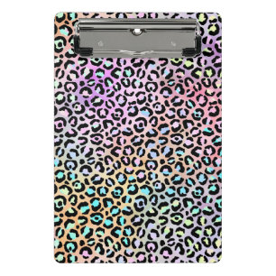 Design der iridescent Leopard-Serie 6 Mini Klemmbrett